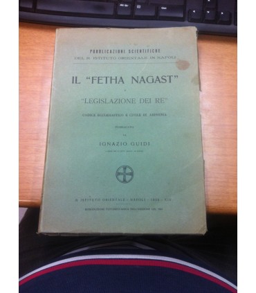 Il "Fetha Nagast" o Legislazione dei Re. Codice ecclesiastico e civile di Abissinia
