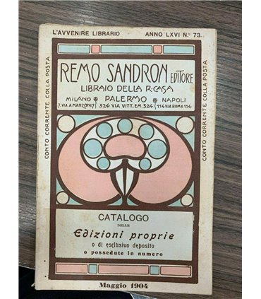 Catalogo delle Edizioni proprie o di esclusivo deposito o possedute in numero