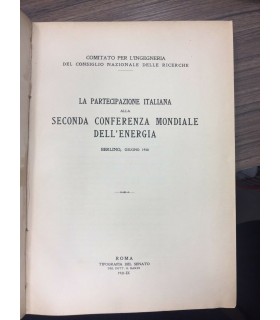 La partecipazione italiana seconda conferenza mondiale dell'Energia