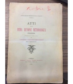Atti della Prima riunione meteorologica italiana