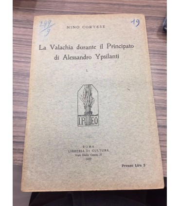La Valachia durante il Principato di Alessandro Ypsilanti. I