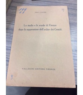 Lo studio e le scuole di Firenze dopo la soppressione dell'ordine dei Gesuiti