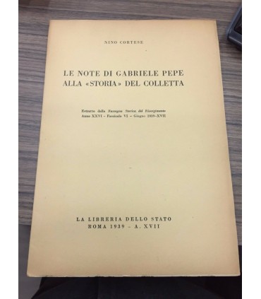 Le note di Gabriele Pepe alla "storia" del Colletta