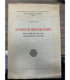 Alle origini del formalismo giuridico