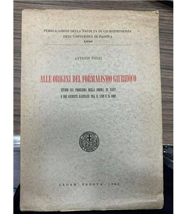 Alle origini del formalismo giuridico