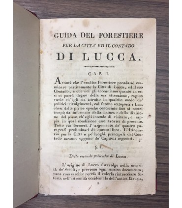 Guida del forestiere per la città ed il contado di Lucca