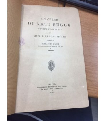 Le opere di Arti Belle sistenti nella chiesa di Santa Maria della Sapienza