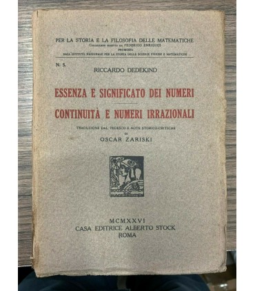 Essenza e significato dei numeri. Continuità e numeri irrazionali