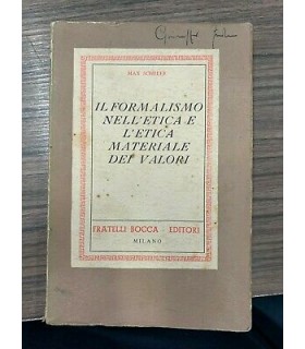 Il formalismo nell'etica e l'etica materiale dei valori