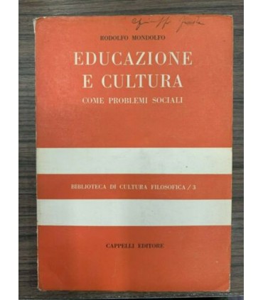 Educazione e cultura come problemi sociali