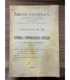 Catalogo n. 59. Storia e topografia d'Italia e dei paesi limitrofi