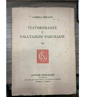 Testimonianze e valutazioni pascoliane. VIII