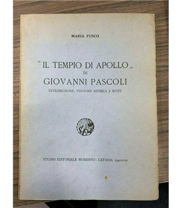 "Il tempio di Apollo" di Giovanni Pascoli