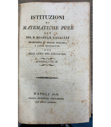 Istituzioni di matematiche pure