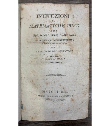 Istituzioni di matematiche pure