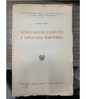 Linguaggio comune e linguaggio scientifici