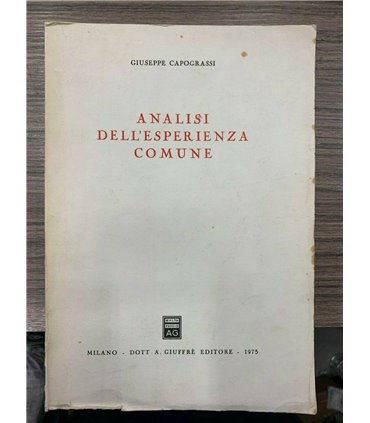 Analisi dell'esperienza comune