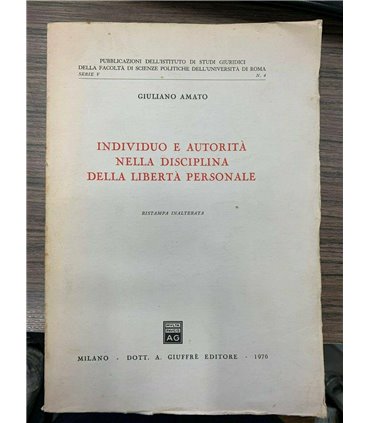 Individuo e autorità nella disciplina della libertà personale