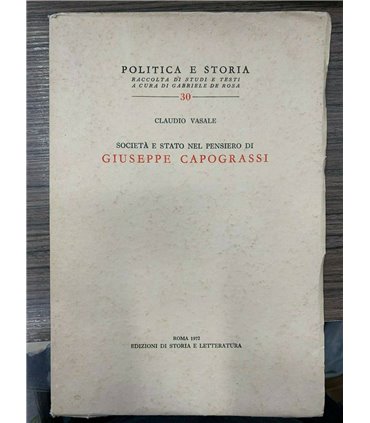 Società e stato nel pensiero di Giuseppe Capograssi