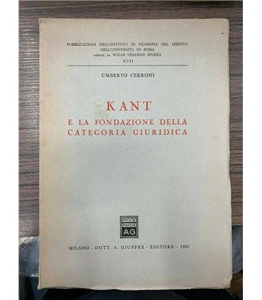 Kant e la fondazione della categoria giuridica