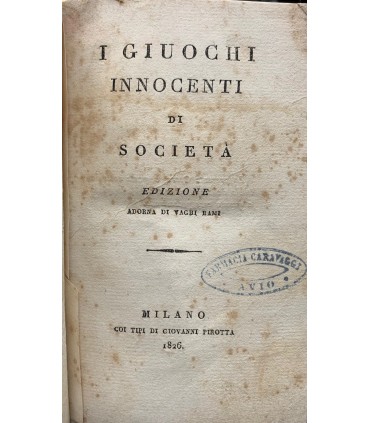I giuochi innocenti di società