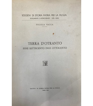Terra d'Otranto fine settecento inizi ottocento