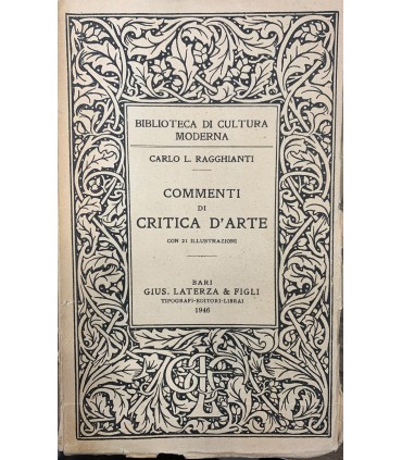 Commenti di critica d'arte