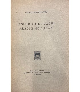 Aneddoti e svaghi arabi e non arabi