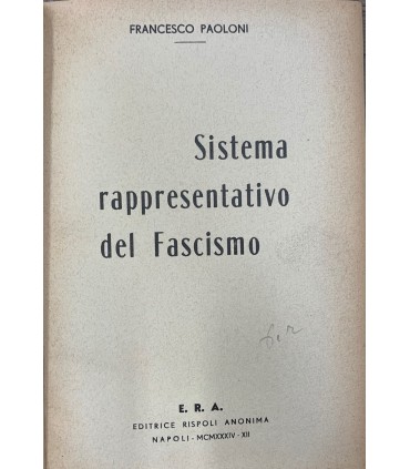 Sistema rappresentativo del Fascismo