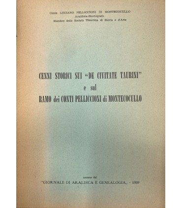 Cenni storici sui "de civitate taurini" e sul ramo dei conti Pelliccioni di Montecocullo