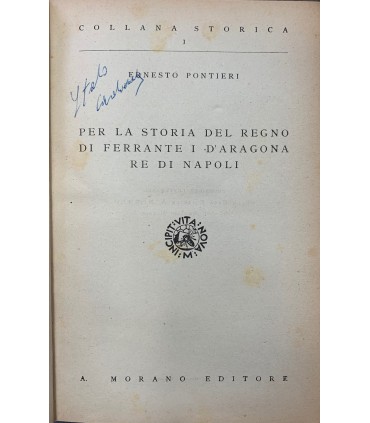 Per la storia del regno di Ferrante I d'Aragona re di Napoli