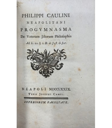 Progymnasma De Veterum Jctorum Philosophia ad L. 10. S. 2 D. de Just. & Jur.