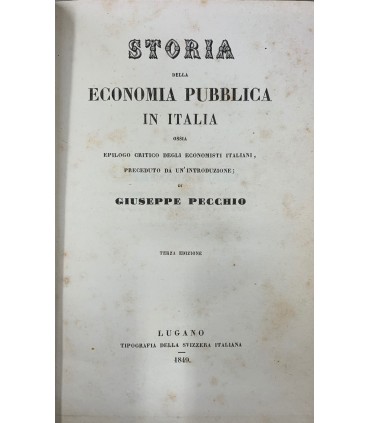 Storia della economia pubblica in Italia