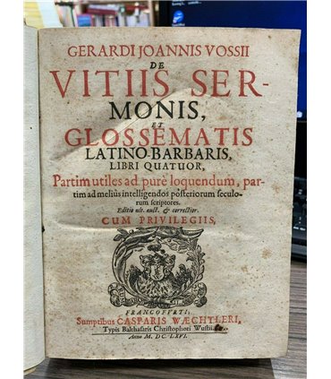 De Vitiis sermonis, et glossematis latino-barbaris