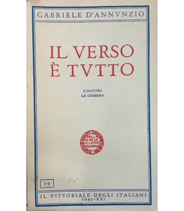 Il verso è tutto. L'isotteo. La chimera
