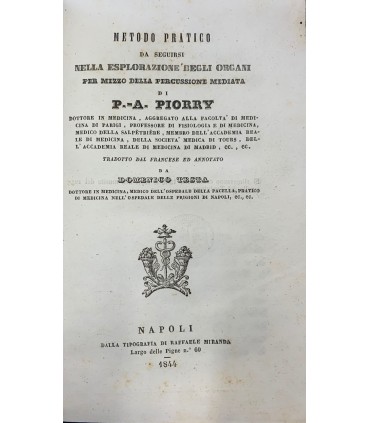 Metodo pratico da seguirsi nella esplorazione degli organi per mezzo della percussione mediata