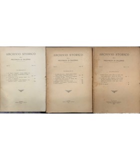 Archivio Storico della Provincia di Salerno. Anno V Fascicoli I-II III IV