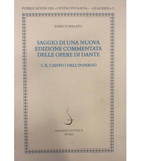 Saggio di una edizione commentata delle opere di Dante. I. Il Canto I dell'Inferno