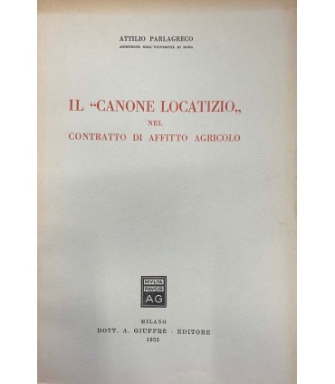 Il "canone locatizio" nel contratto di affito agricolo