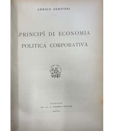 Principi di economia politica corporativa