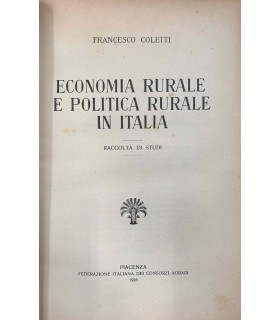 Economia rurale e politica rurale in italia