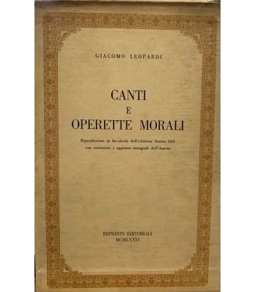Canti e operette morali