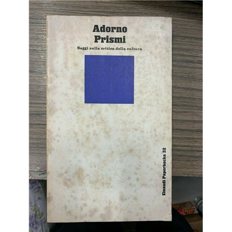 Prismi. Saggi sulla critica della cultura