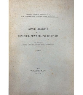 Nuove direttive per la trasformazione dell'Agricoltura
