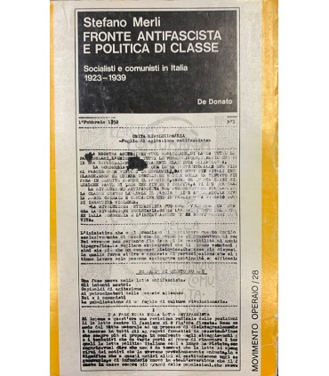 Fronte antifascista e politica di classe