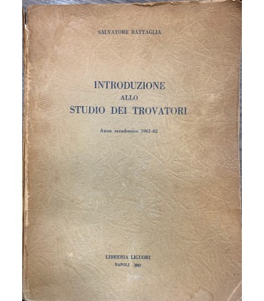Introduzione allo studio dei trovatori