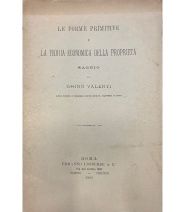 Le forme primitive e la teoria economica della proprietà
