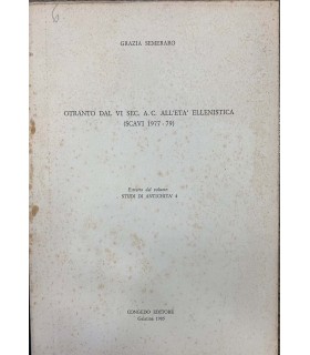 Otranto dal VI sec. A.C. all'età ellenistica (scavi 1977-79)