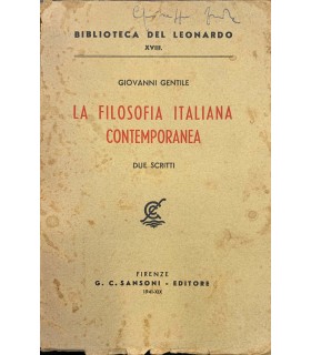 La filosofia italiana contemporanea