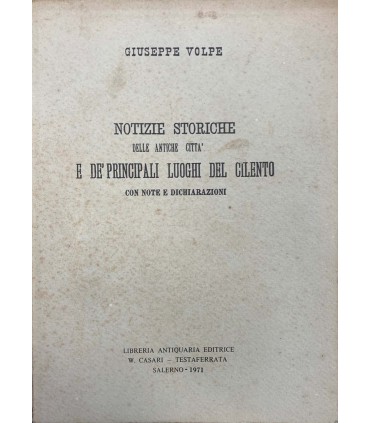Notizie storiche delle antiche città e de' principali luoghi del Cilento